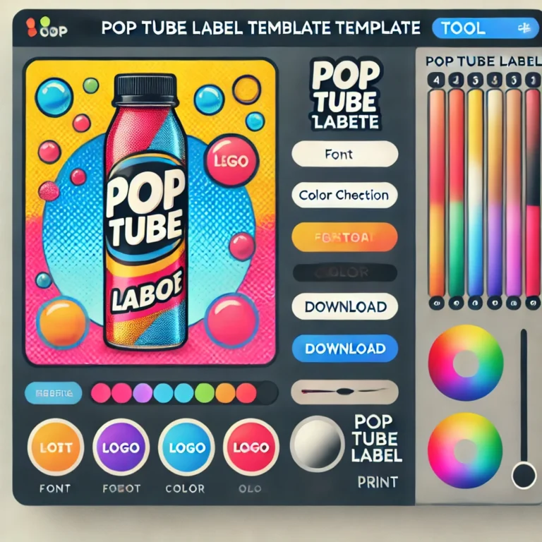 pop tube label template creator